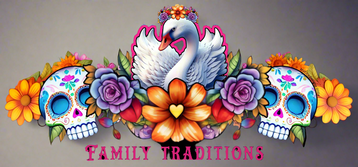 "Family Traditions" Ladies Dry Fit Crop Hoodie