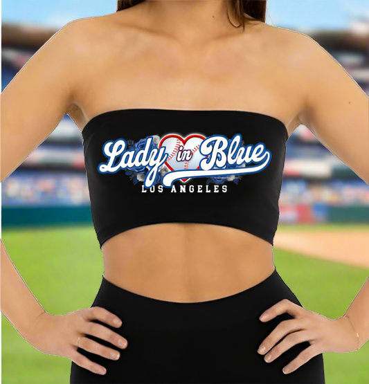 "Lady in Blue" Ladies Seamless Tube Top